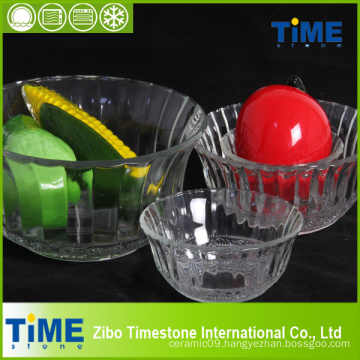 High Quality Clear Nesting Glass Mixing Bowl (TM23002)